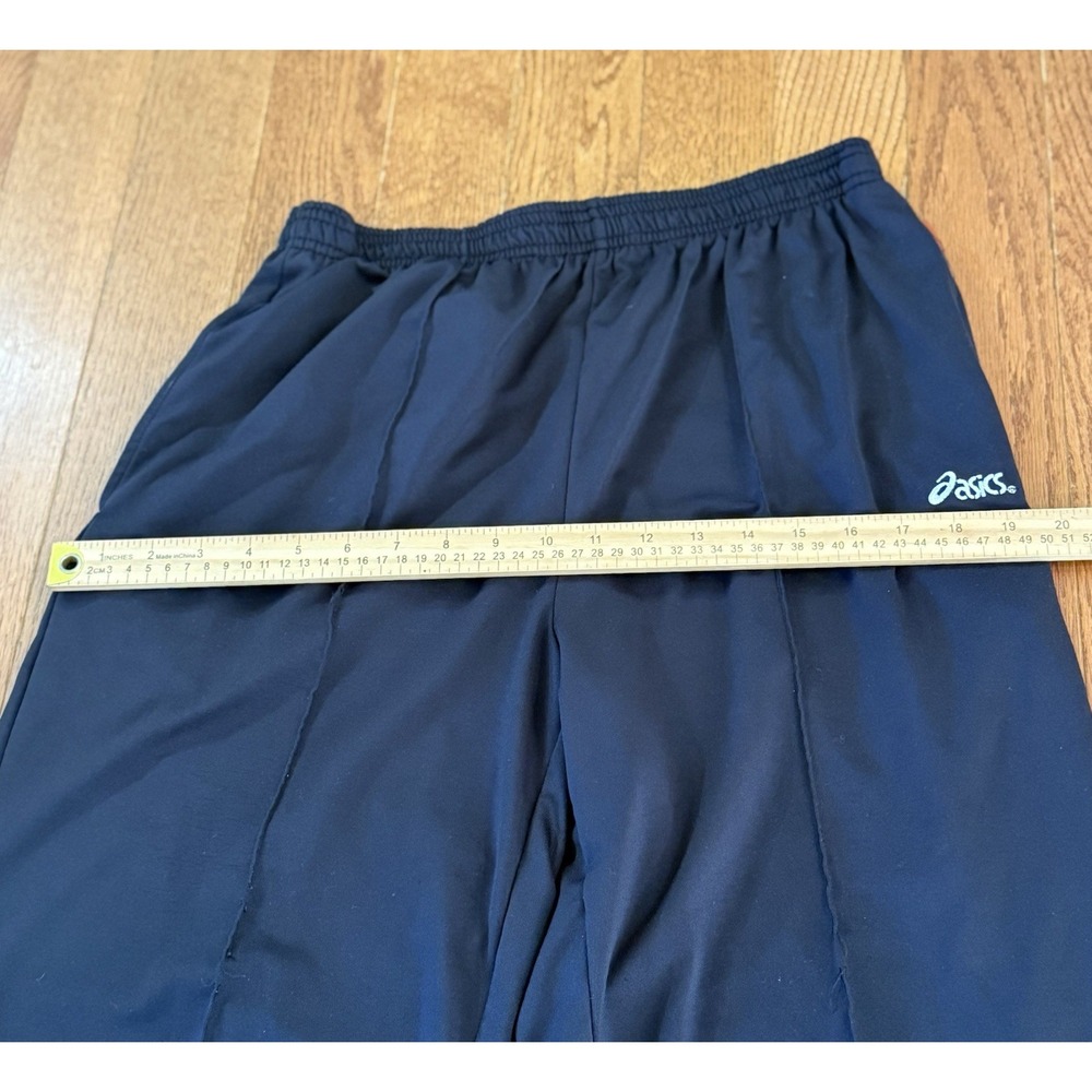 Asics Jogger With Leg Ankle Zip Pockets Black Men's Size M Cuffed Athleisure - Picture 5 of 7